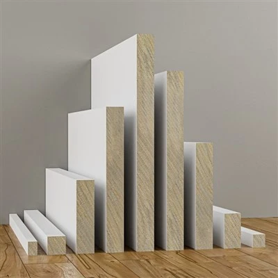 Nqi-zoo Dawb Coated MDF Trim Moldings Baseboard Tsim Nrog Zoo Zoo