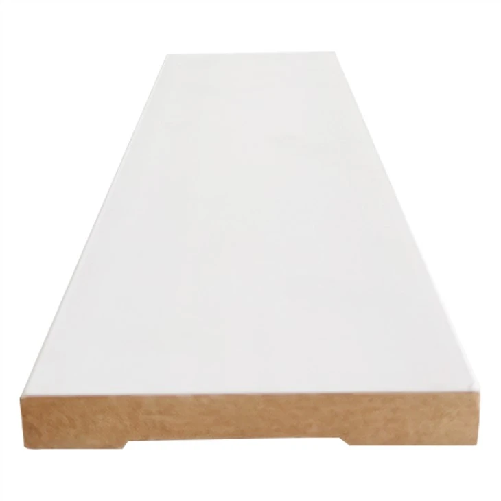 Tuam Tshoj Dawb Primed Mdf Baseboard