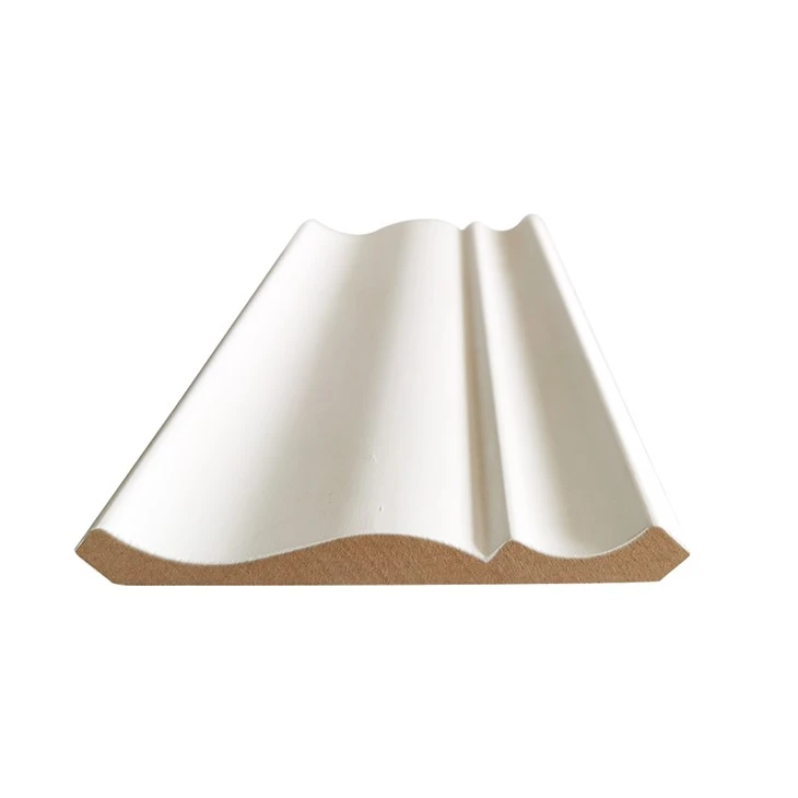 Kho kom zoo nkauj MDF Dawb Primed Ntoo Crown Moulding