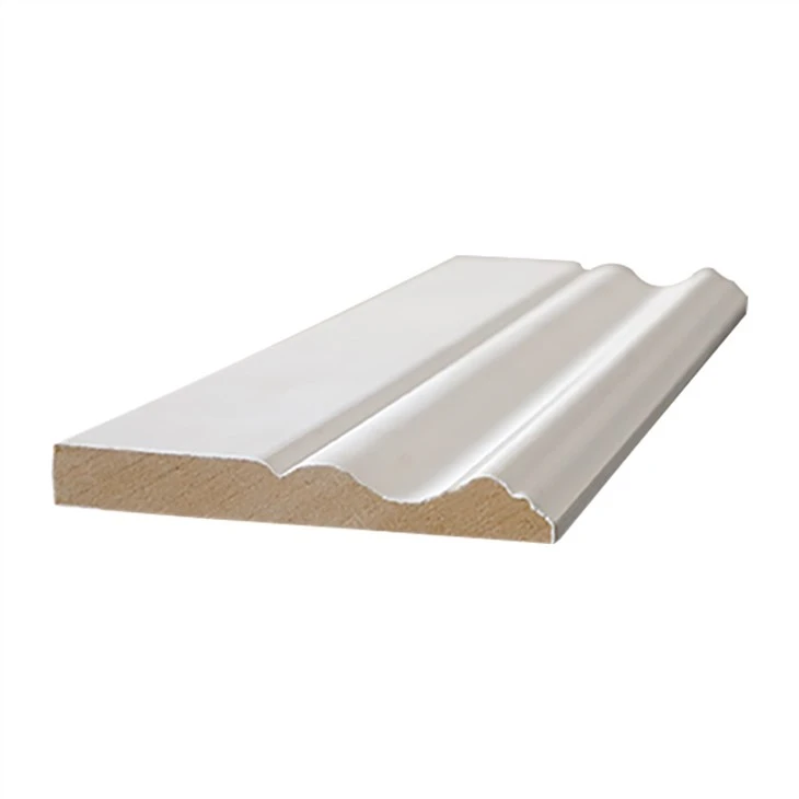 Decorative White MDF Skirtings Baseboard