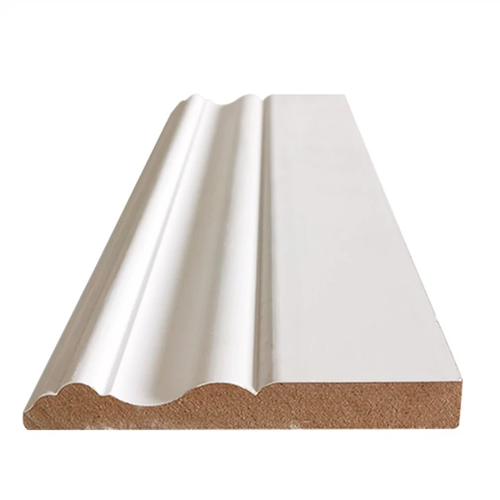 Decorative White MDF Skirtings Baseboard