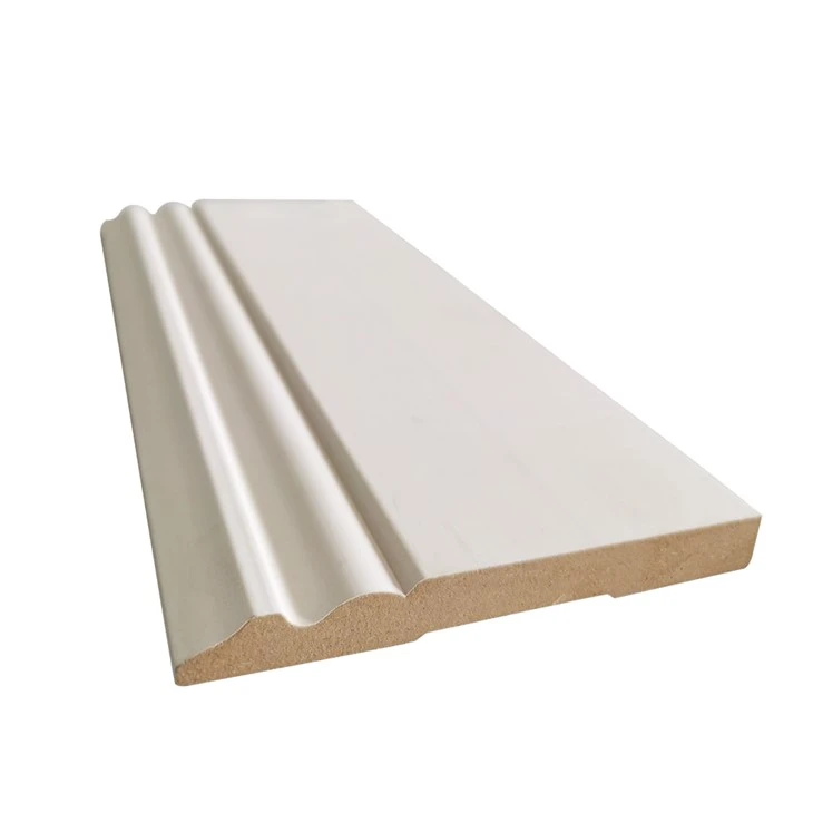 Decorative White MDF Skirtings Baseboard
