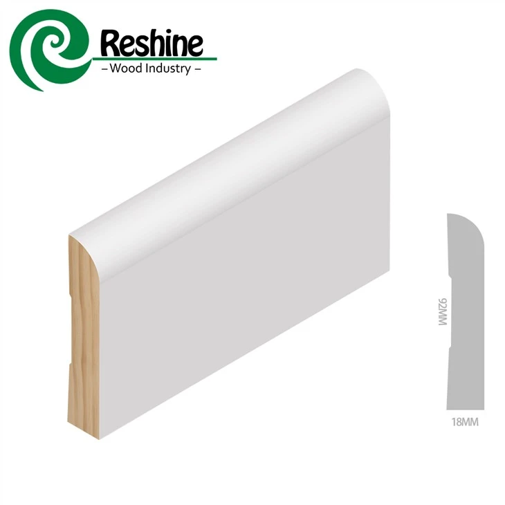 Primed Pine Baseboard Trim Molding