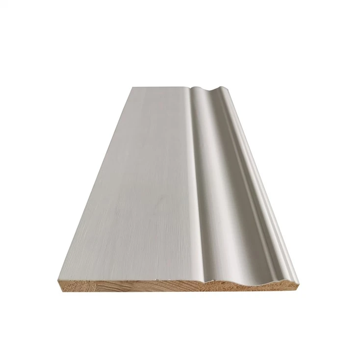 Dawb Primed Finger Joint Radiata Pine Skirting Qhov Rooj Casing Molding