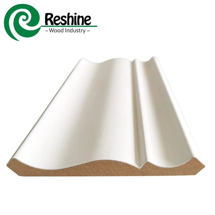 Dawb Primed MDF Moulding Baseboard