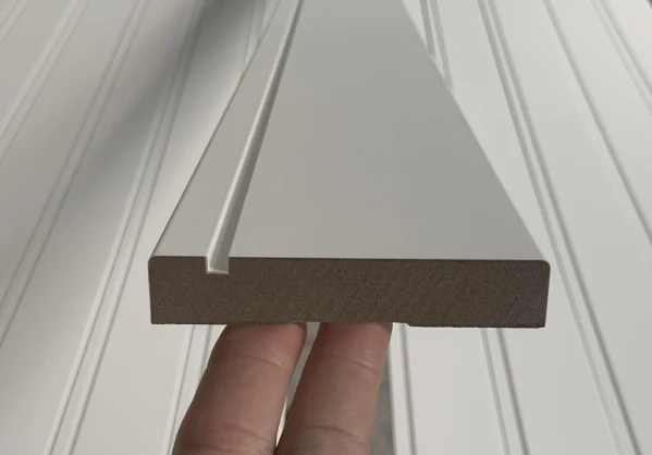 Dawb Gesso Coated MDF Trim Moldings Baseboard